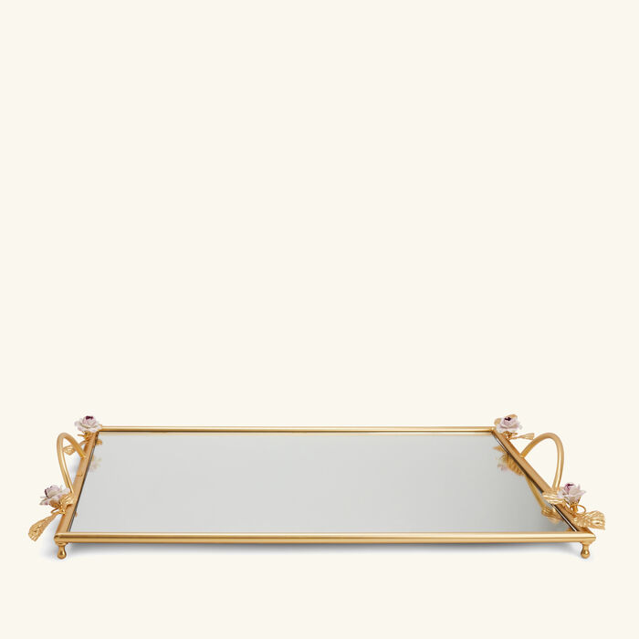 villari marie antoinette tray rectangular extra large gold