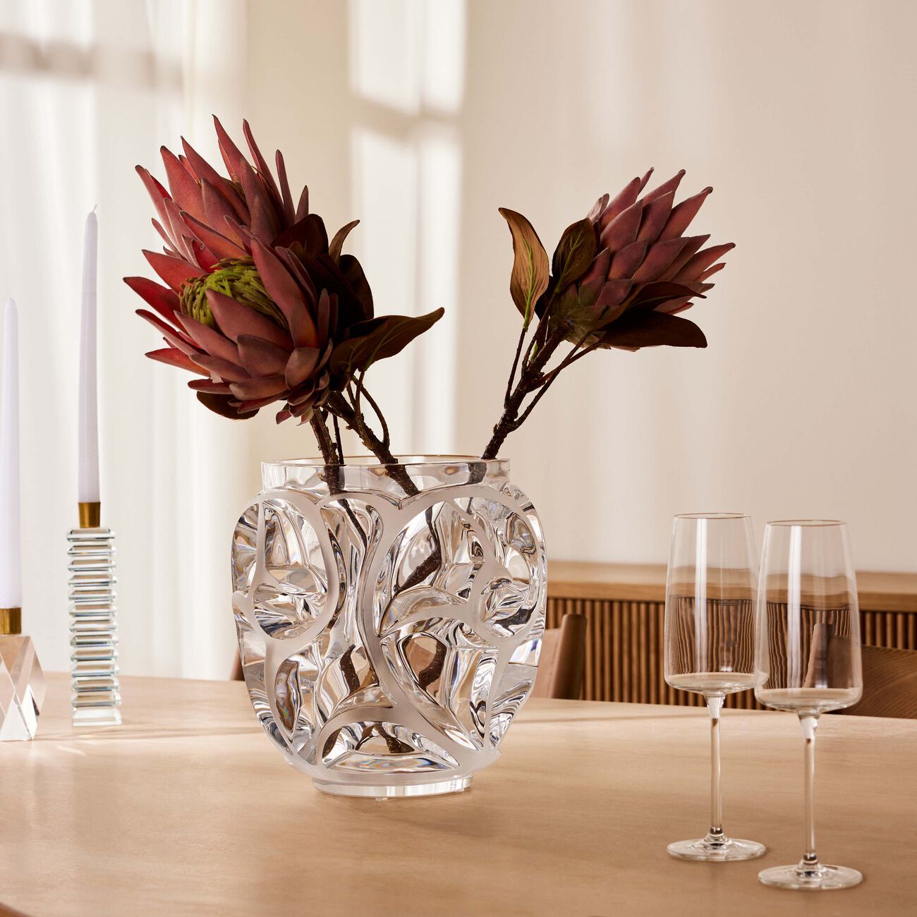 Tourbillons Vase Medium Clear lalique tourbillons vase medium clear