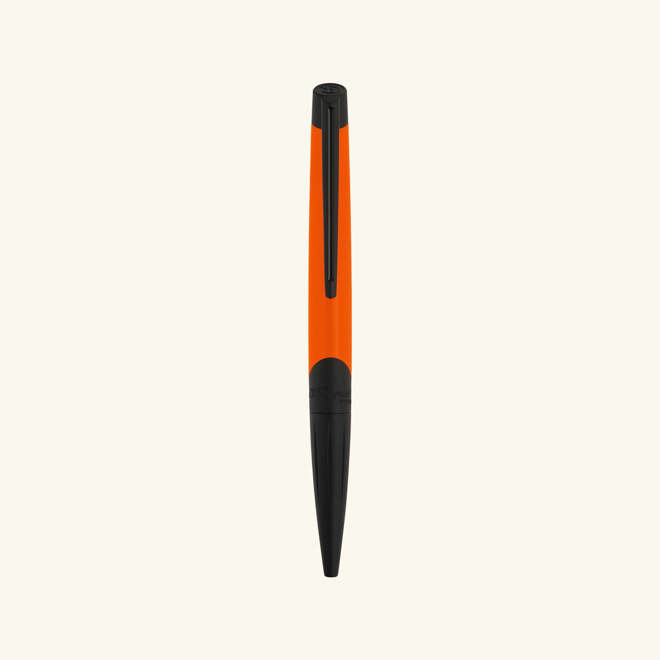 st dupont fluo defi milenium ballpoint pen neon orange