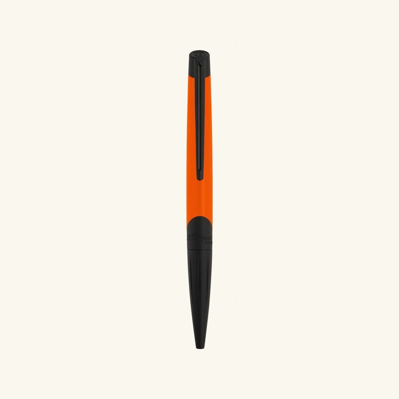 st dupont fluo defi milenium ballpoint pen neon orange