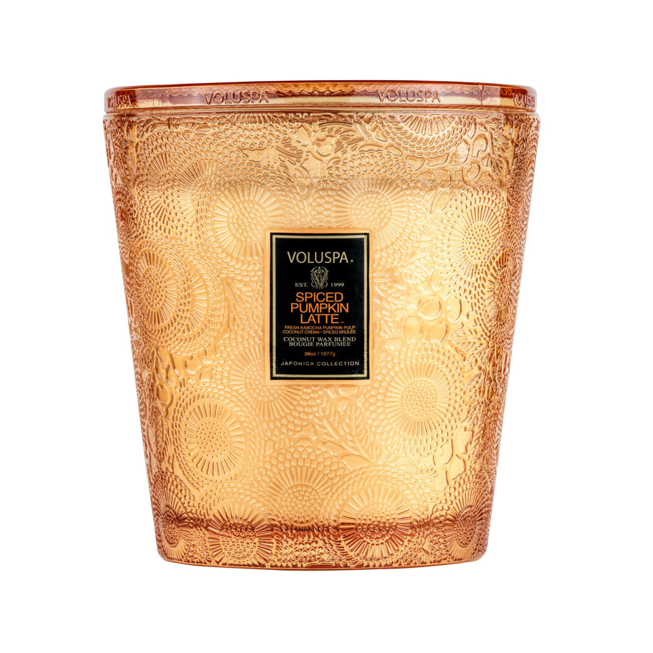 voluspa spiced pumpkin latte 3 wick hearth candle