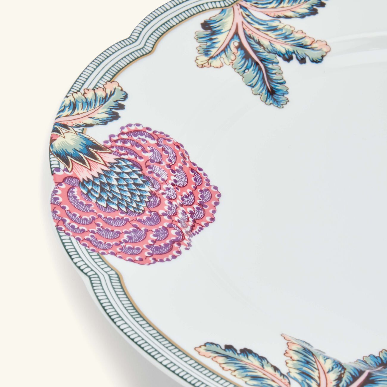 bernardaud collection braqueni  dinner plate round red 26cm set of 4