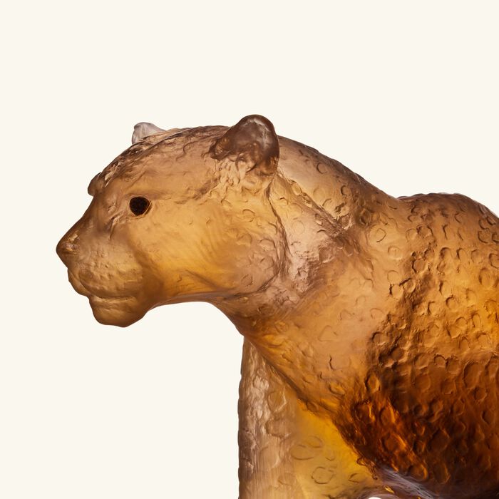 Jaipur Panther Sculpture Brown daum jaipur panther sculpture brown