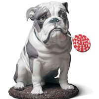 Bulldog with Lollipop Dog Figurine, small