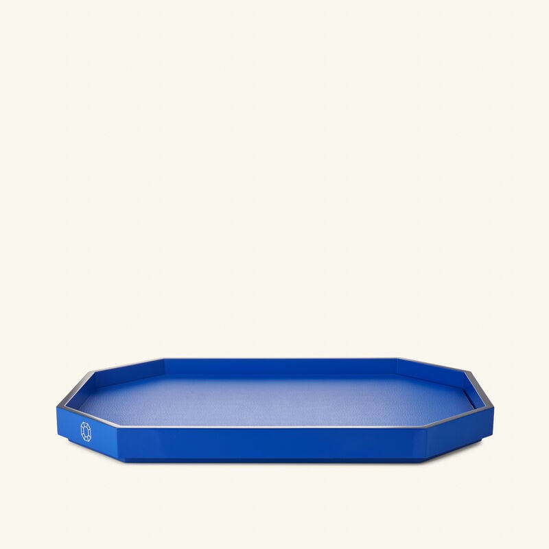 Octogone Tray Medium Blue baccarat octogone tray medium blue