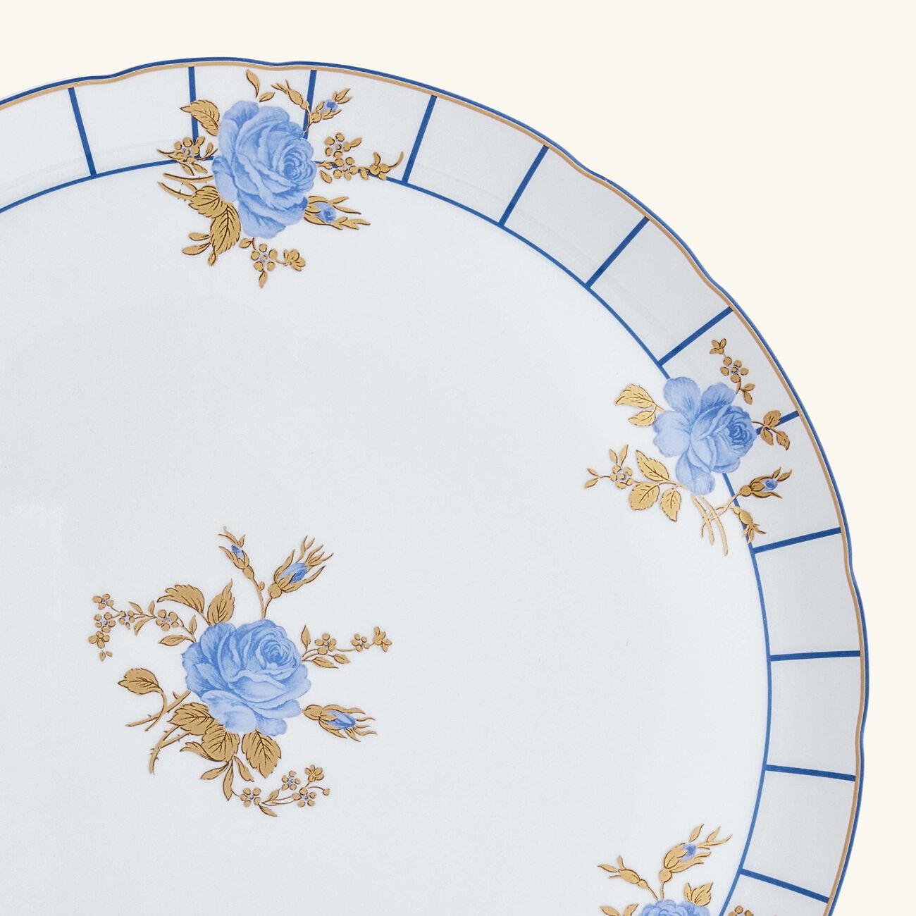 bernardaud brocante serving platter round blue 33cm