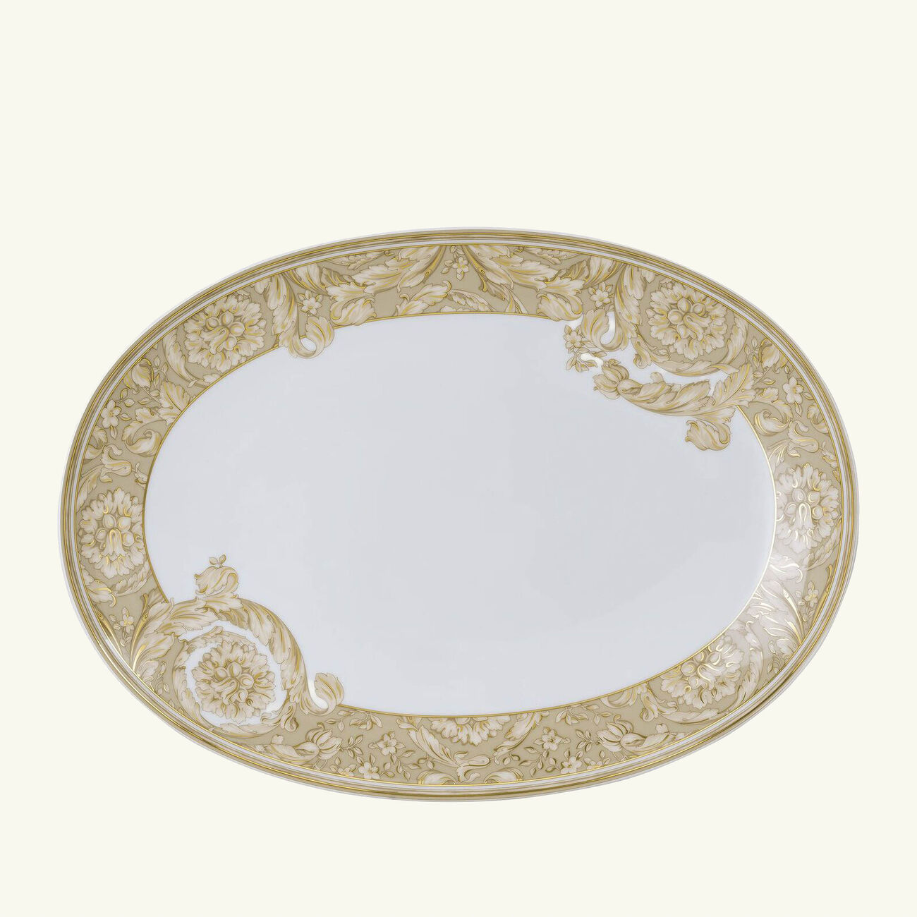 Barocco Beige Serving Platter Oval 33 cm versace barocco beige serving platter oval 33 cm