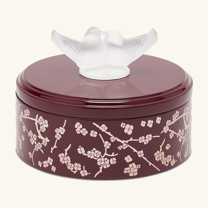 lalique fleurs de cerisier box small burgundy