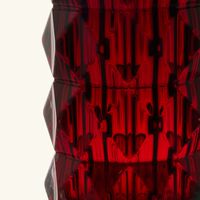 باكارا مزهرية لوكسور المستديرة الحمراء بالحجم الصغير