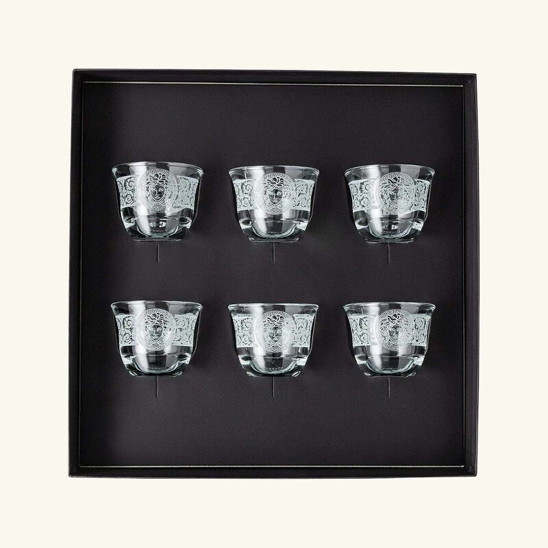 Prestige Gala Coffee Cup Clear Set Of 6 versace prestige gala coffee cup clear set of 6