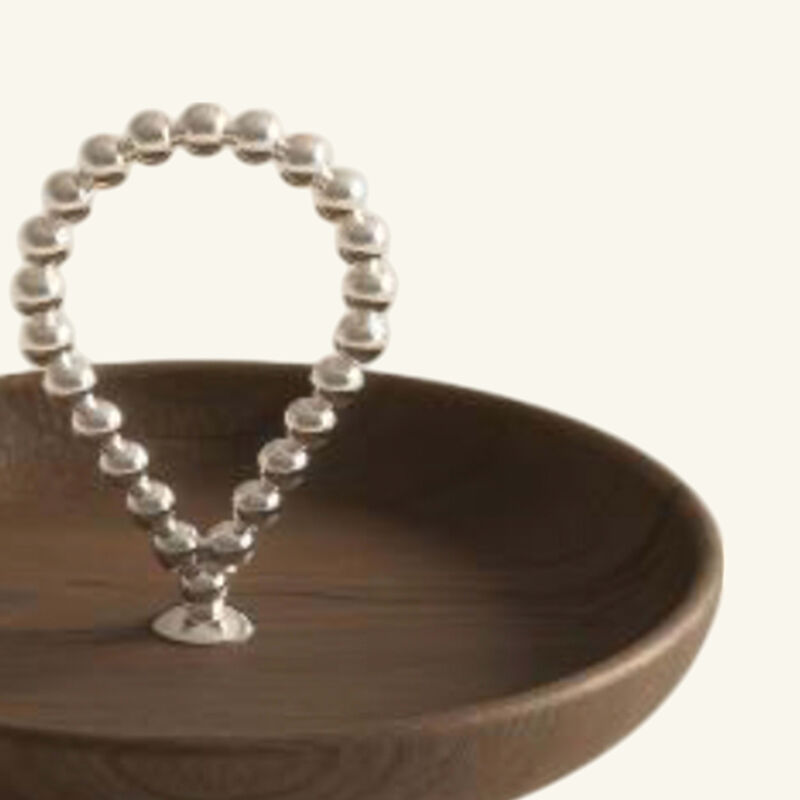 christofle perles coupelle decorative bowl walnut 17cm