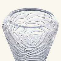 Zebra Vase Large Clear Limited Edition lalique zebra vase large clear limited edition