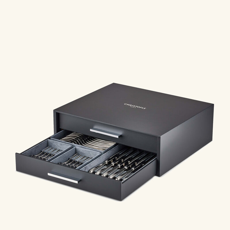 christofle perles 2 flatware set for 12 people 75 pieces stainless steel