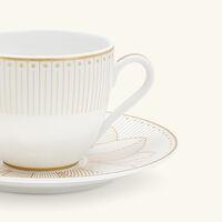 كريستوفل طقم مالميزون إمبيريال مؤلف من فنجانين للقهوة مع صحنيهما باللون البلاتيني