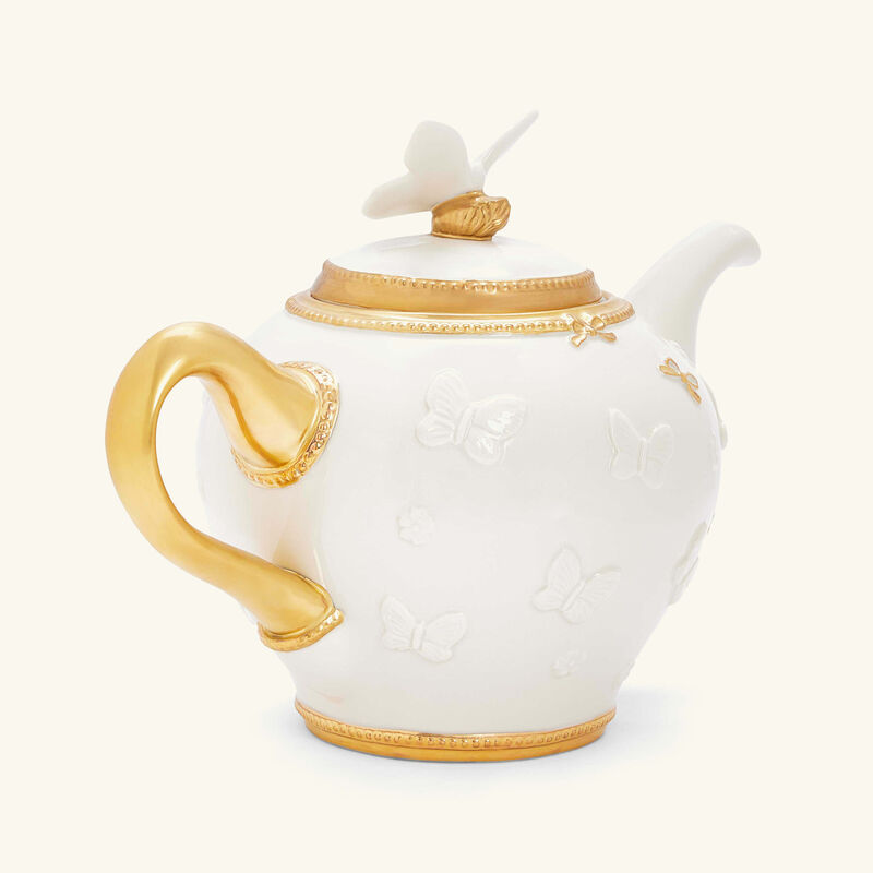 Butterfly Tea Pot White villari butterfly tea pot white