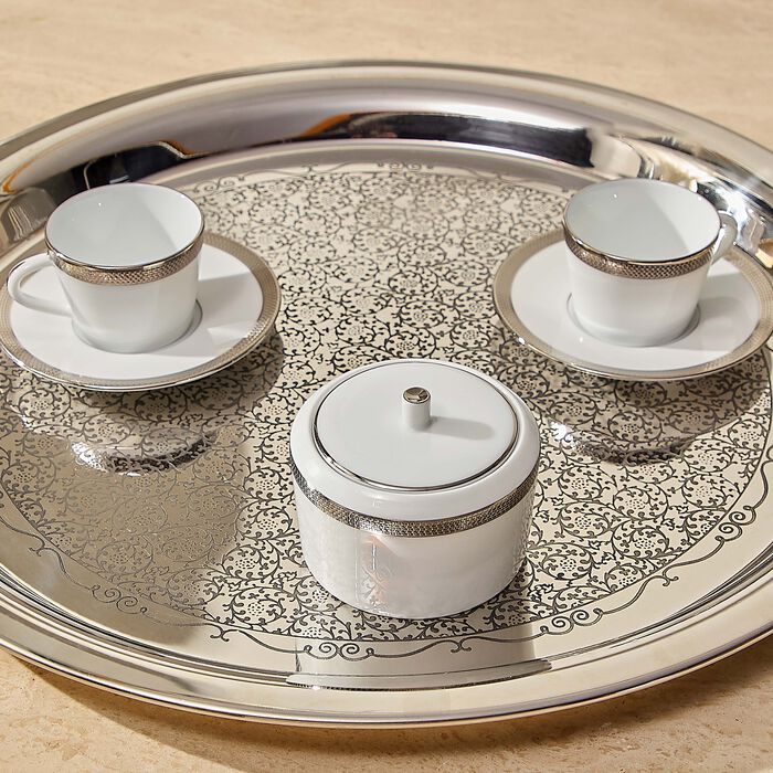 Maille Platine Sugar Bowl White bernardaud maille platine sugar bowl white