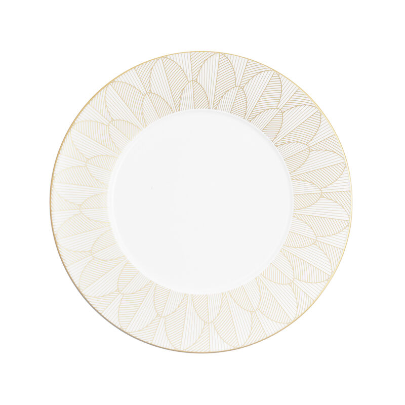 Malmaison Impériale Dinner Porcelain Plate Gold Finish, large
