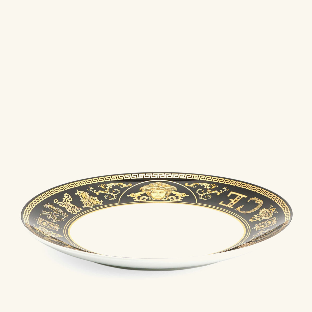 Virtus Gala Plate Round Black 20cm versace virtus gala plate round black 20cm