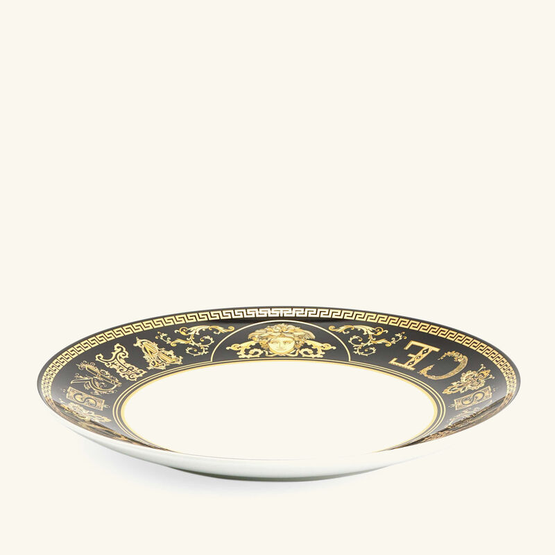 Virtus Gala Plate Round Black 20cm versace virtus gala plate round black 20cm