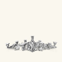 بوتشيلاتي شمعدان فضي بنقش أوراق العنب   9 شموع