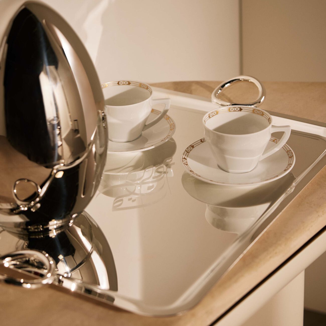 baccarat talleyrand tea cup   saucer set of 2 gold