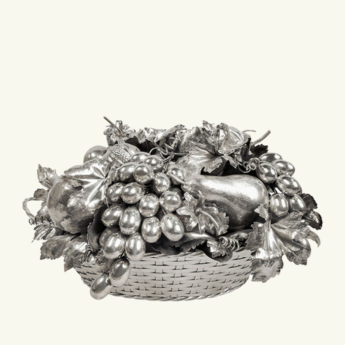 buccellati decorative centrepiece basket silver small