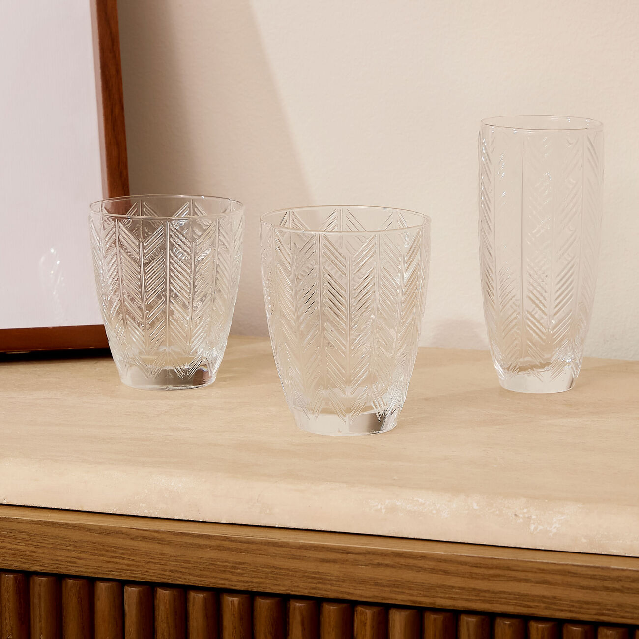 missoni home zig zag wine glass clear