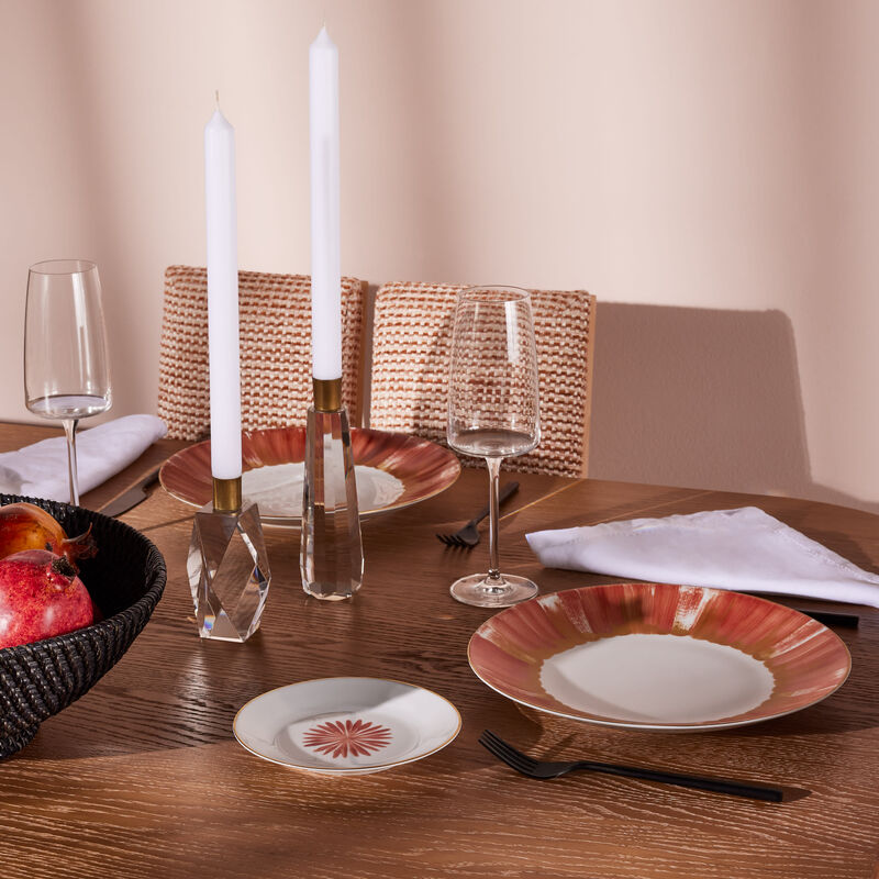 marie daage panache dinner plate round orange 26cm