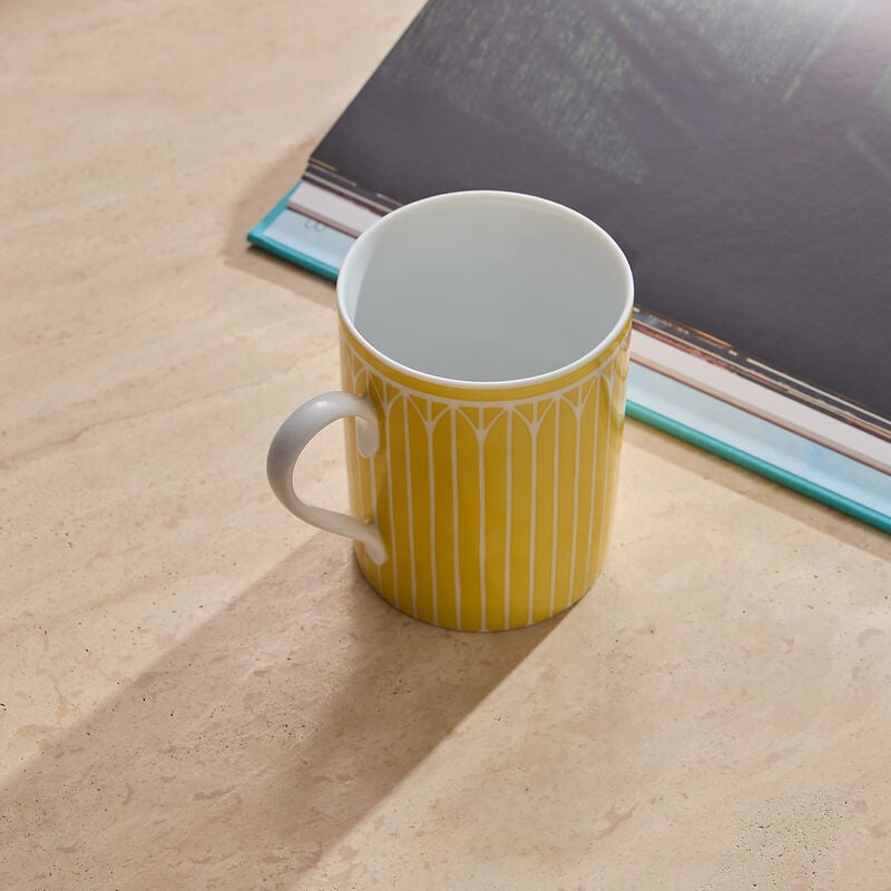 christofle malmaison riviera mug yellow