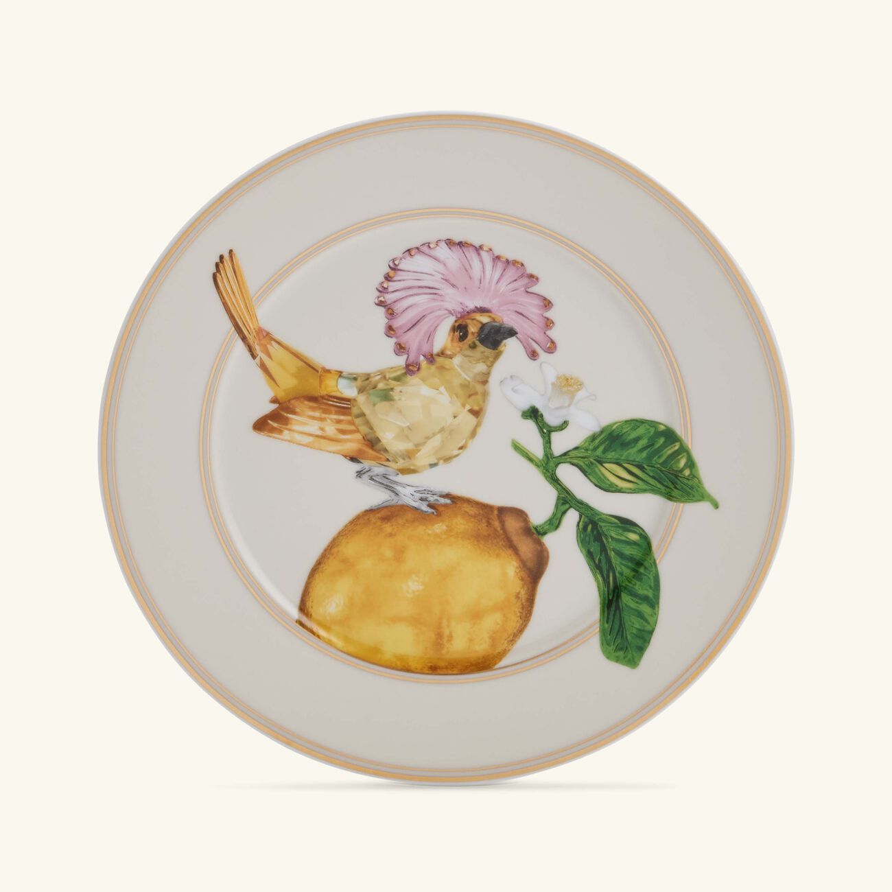 روزنتال طبق آيديليا المستدير للخبز والزبدة   18 سم   مزيّن بنقش على شكل طائر جميل