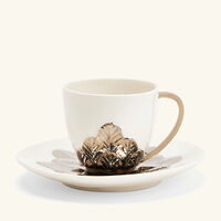 villari peacock coffee cup white