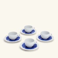 bernardaud in bloom tea cup saucer blue