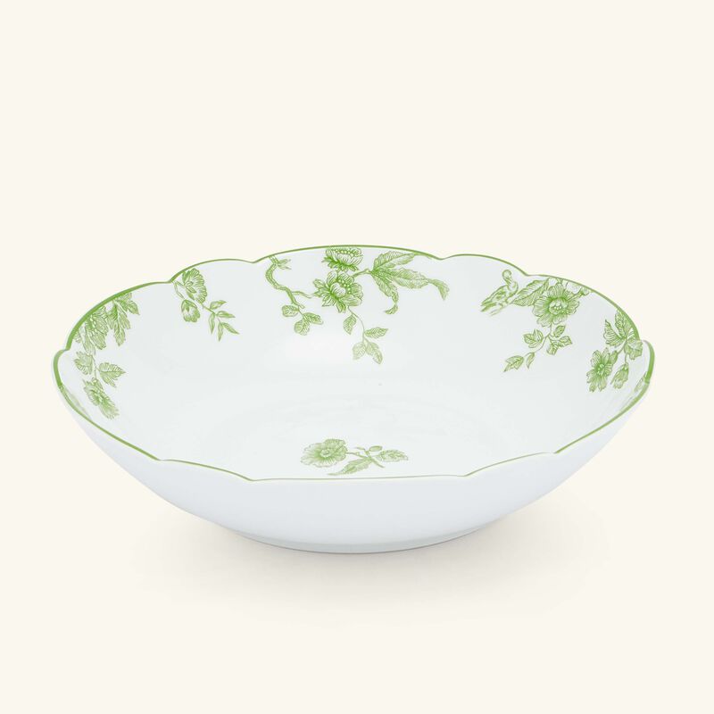 bernardaud albertine soup plate round green 19cm