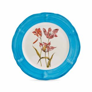 Sultan Garden Handpainted Red Dinner Plate, medium