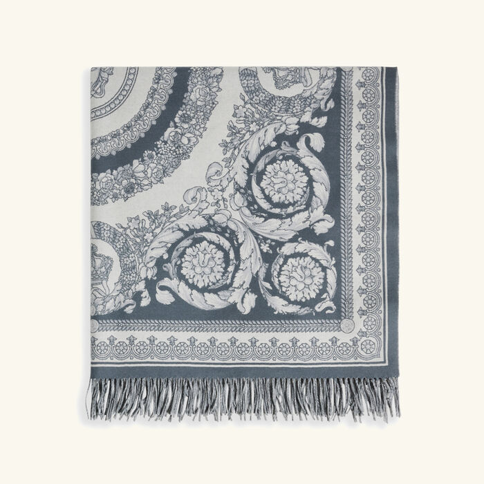versace crete de fleur fringed blanket
