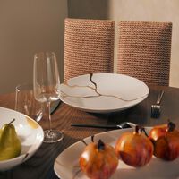 bernardaud kintsugi serving bowl white 29cm