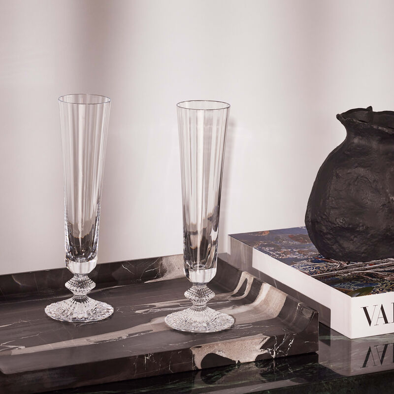 baccarat mille nuits champagne glass clear set of 2