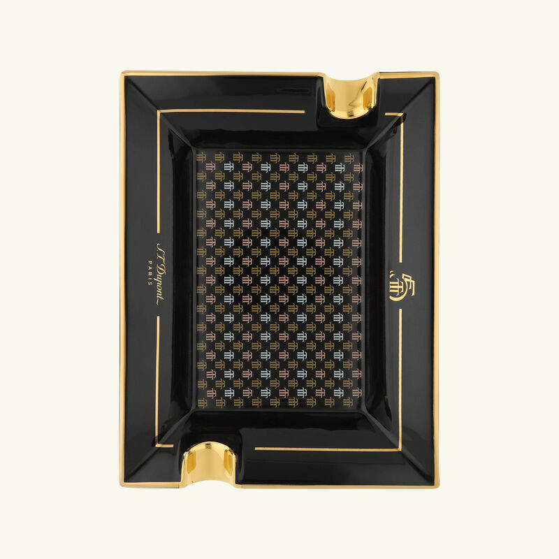 st dupont trindad ashtray rectangular large black
