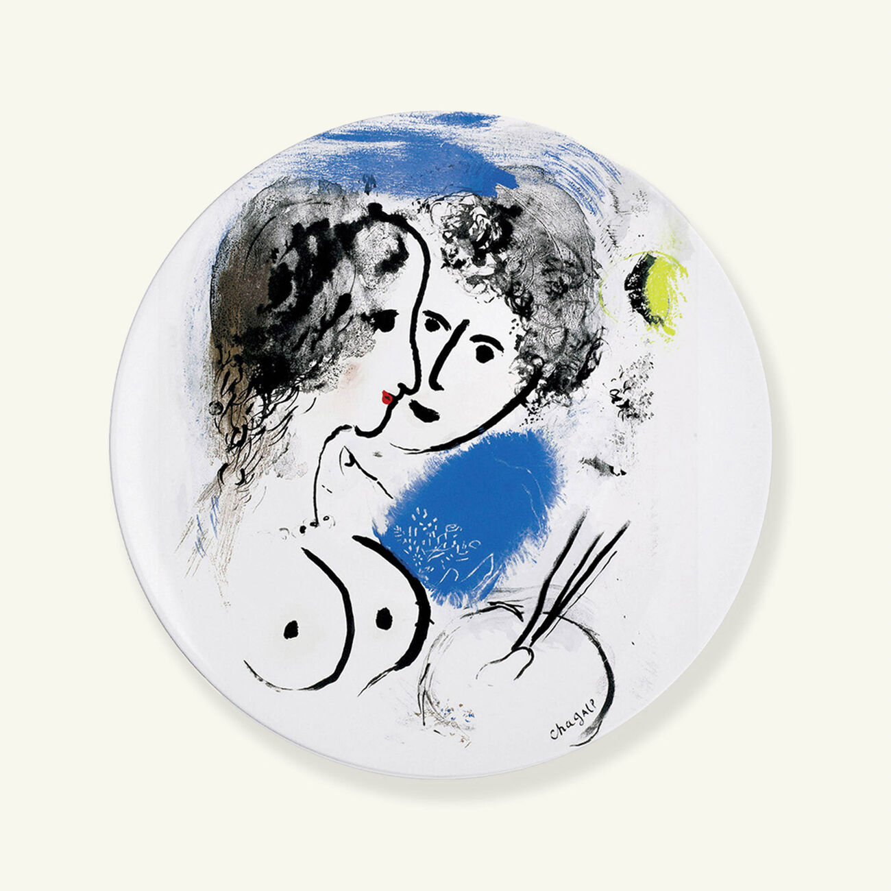 bernardaud marc chagall plate round gift box set of 6