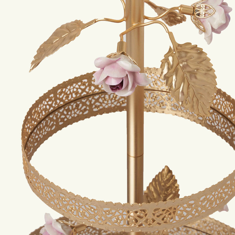 Marie Cake Stand Gold villari marie cake stand gold