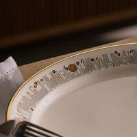 dimlaj hayat serving platter oval gold 26cm set of 2