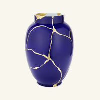 bernardaud kintsugi cobalt vase small blue