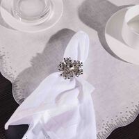 Gem Burst Napkin Ring Silver Set Of 4 kim seybert gem burst napkin ring silver set of 4