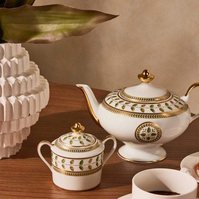 bernardaud constance sugar bowl green