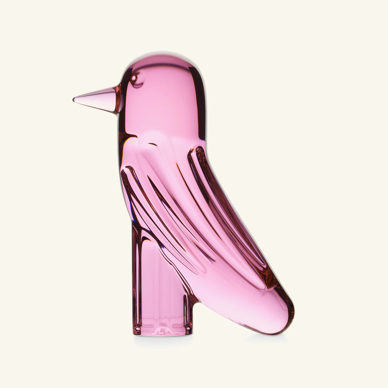 baccarat faunacrystopolis bird figurine mini pink