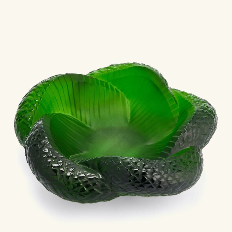 lalique serpent bowl green
