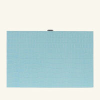 فيدو طاولة لعب باللون الأزرق الزبرجدي بتأثير جلد التمساح