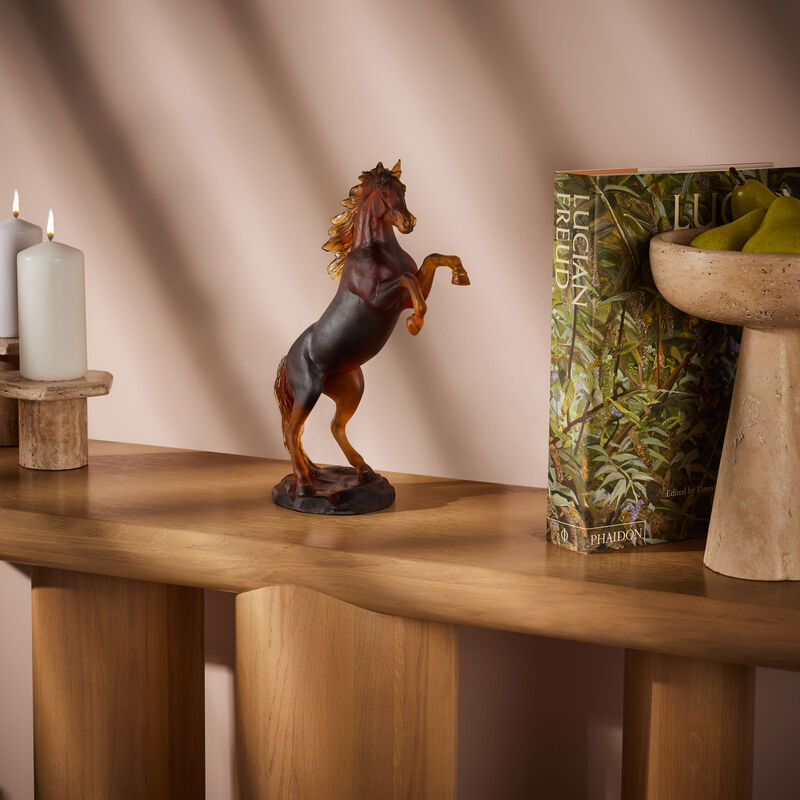 Spirited Horse Sculpture Medium Brown daum spirited horse sculpture medium brown