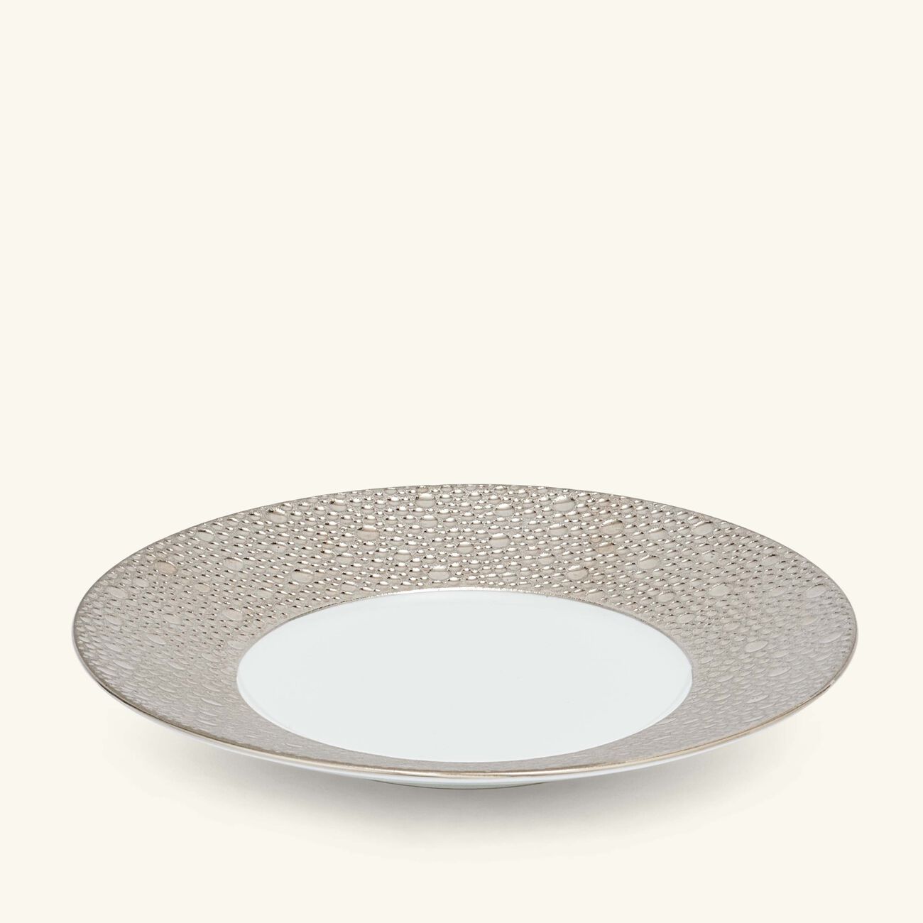 bernardaud ecume bread   butter plate round silver 16cm