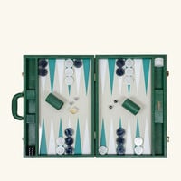 Bottle Green Lizard Backgammon Set vido bottle green lizard backgammon set